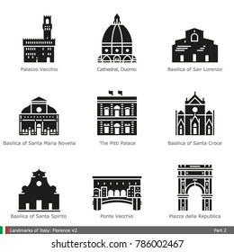 Landmarks of Italy: Florence (Part 2) - Glyph Icon Set