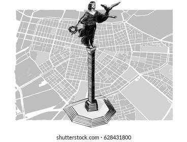 Landmarks of Sofia - St. Sofia monument