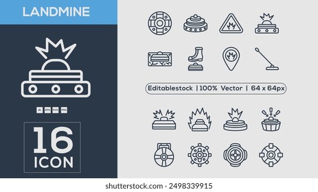 Landmine icon collection Vector illustrator