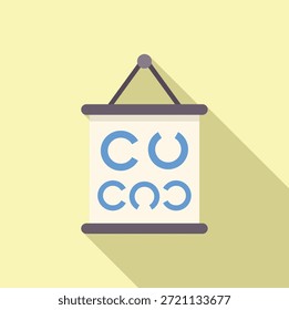 La tabla ocular de Landolt está colgando, representando conceptos como exámenes oculares, cuidado de la visión y oftalmología