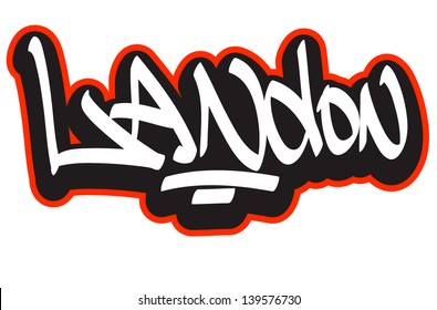 Brandon Graffiti Font Style Name Hiphop Stock Vector (Royalty Free ...