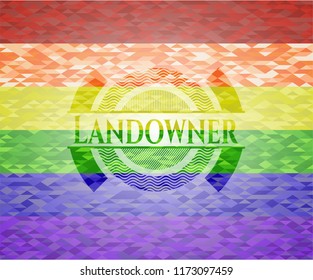 Landowner lgbt colors emblem 