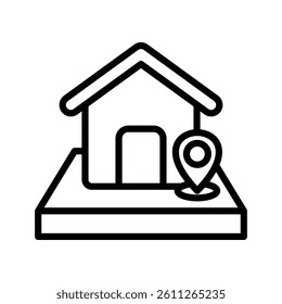 Lands Development Line Vector Illustration On White Background.