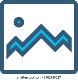 Landscap Image icon (Vector Illustration)