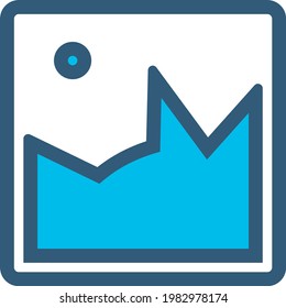 Landscap Image icon (Vector Illustration)