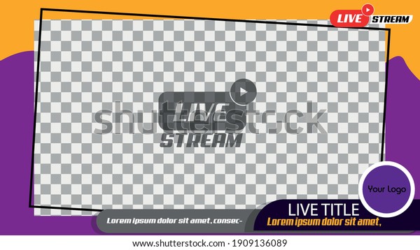 Landscape 169 Frame Template Live Video Stock Vector Royalty Free 1909136089