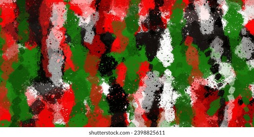 Landscape abstract background, with blue, red, black and green