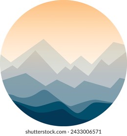 Landscape abstract vector. Simple landscape background