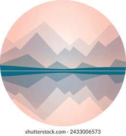 Landscape abstract vector. Simple landscape background