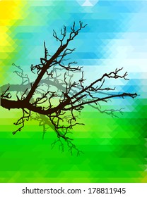 landscape abstraction branches against. Vector