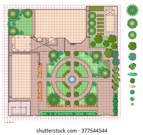 Landscape Architect Design Traditional Chinese Garden Plan.