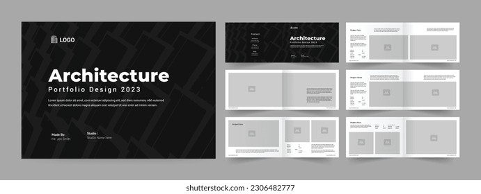 Landscape Architecture Brochure or Portfolio Template Design.