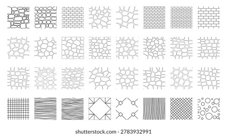 Landscape Architecture CAD Hatch Pattern Bundle with Stone, Grass, Tile and Abstract Texture Elements