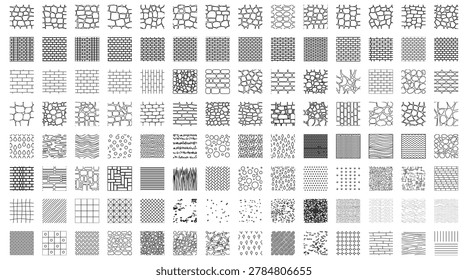 Landscape Architecture CAD Hatch Pattern Set Grass Water Stone Wall Texture Elements Collection