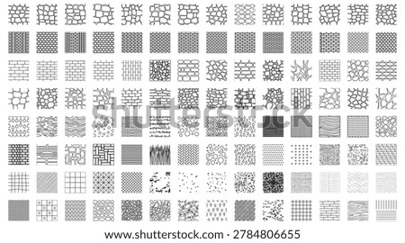 Landscape Architecture CAD Hatch Pattern Set Grass Water Stone Wall Texture Elements Collection