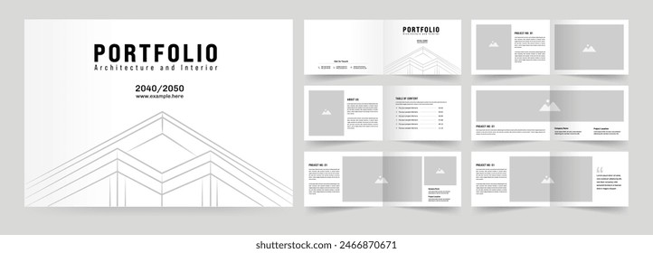Landscape architecture portfolio or portfolio layout template