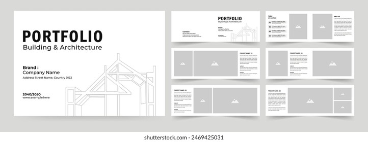 Landscape architecture portfolio or portfolio layout template