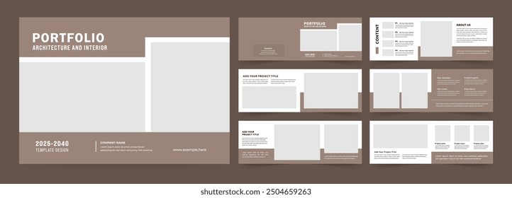 Landscape architecture portfolio or portfolio layout template design
