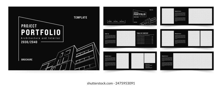 Landscape architecture Portfolio Template, a4 standard size print ready brochure template