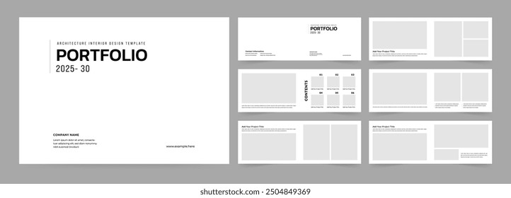 Landscape Architecture Portfolio Template, Portfolio Design for Architecture and Interior.