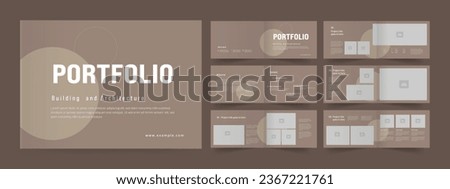 Landscape architecture portfolio template or portfolio design.