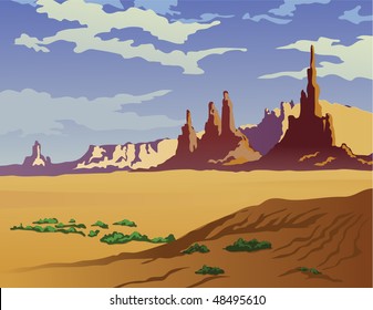 Landscape of the Arizona desert.