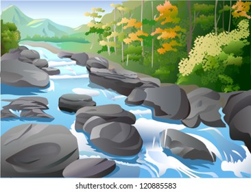 A landscape in autumn