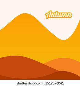 landscape autumn with mountain background
