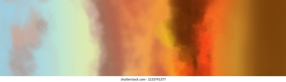Fondo paisajístico. Plantilla de arte abstracta con elementos de pintura. Diseño abstracto de banner de fondo Sunrise Sunset en estilo natural. Ilustración vectorial.