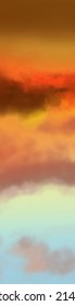 Landscape background. Abstract art template with paint elements. Sunrise Sunset background abstract banner design in nature style. Vector illustration.