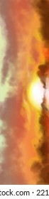 Landscape background. Abstract art template with paint elements. Sunrise Sunset background abstract banner design in nature style. Vector illustration.
