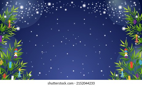 landscape background with bamboos and the milky way
