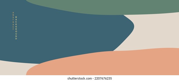 Landscape background in banner style. Geometric template with wavy shape. Abstract vector art. Art landscape background with wave pattern vector. Natural wallpaper with curve elements.