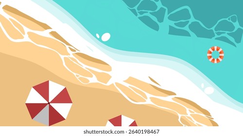 Landscape background of beach and summer time holiday 
