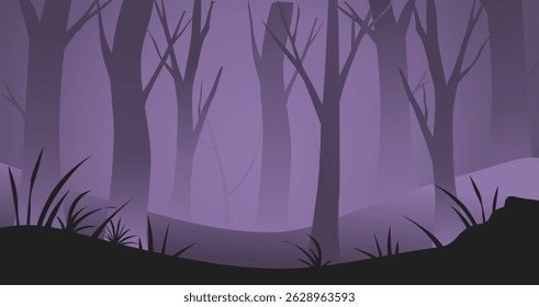 Fondo del paisaje del bosque oscuro 
