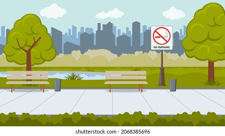 Landscape background garden street vector