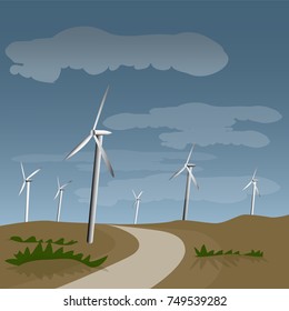 Landscape as background and  illustration for game, book, print.  You can easy change colors or size. High resolution
