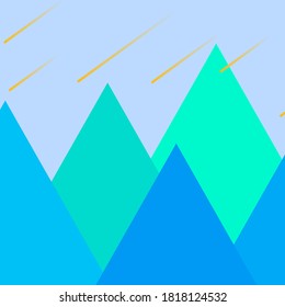Landschaftshintergrund-Illustration. Vektorhintergrund. Mountain und Sky Scene Illustration.