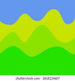 Landscape Background Illustration. Vector Background. Mountain and Sky Scene Illustration.