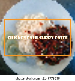 Landscape background image - blur - chicken basil curry paste