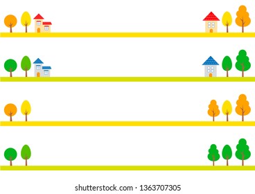 Landscape background (line) set