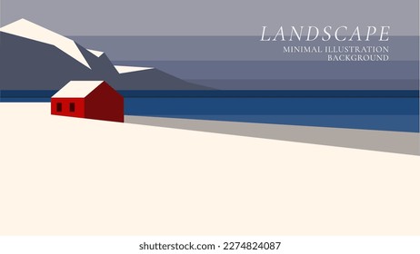 landscape background minimal  illustration background vector landscape 