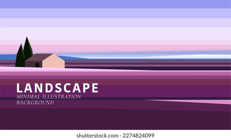 landscape background minimal  illustration background vector landscape 