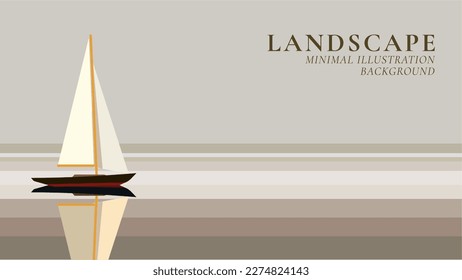 landscape background minimal  illustration background vector landscape 