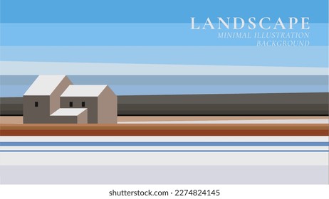 landscape background minimal  illustration background vector landscape 