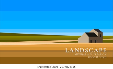 Landschaftshintergrund, minimaler Hintergrund, Vektorhintergrund 