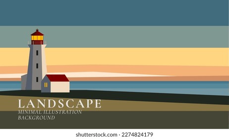 landscape background minimal  illustration background vector landscape 