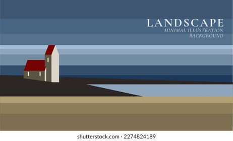 landscape background minimal  illustration background vector landscape 
