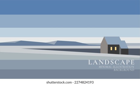 landscape background minimal  illustration background vector landscape 