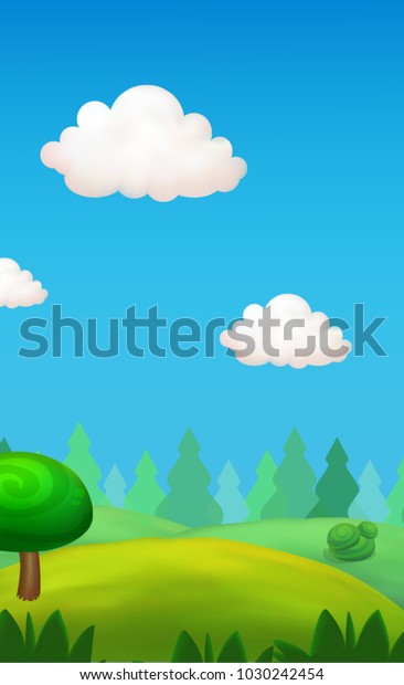 Landscape Background Mobile Game Assets Stock Vector Royalty Free 1030242454